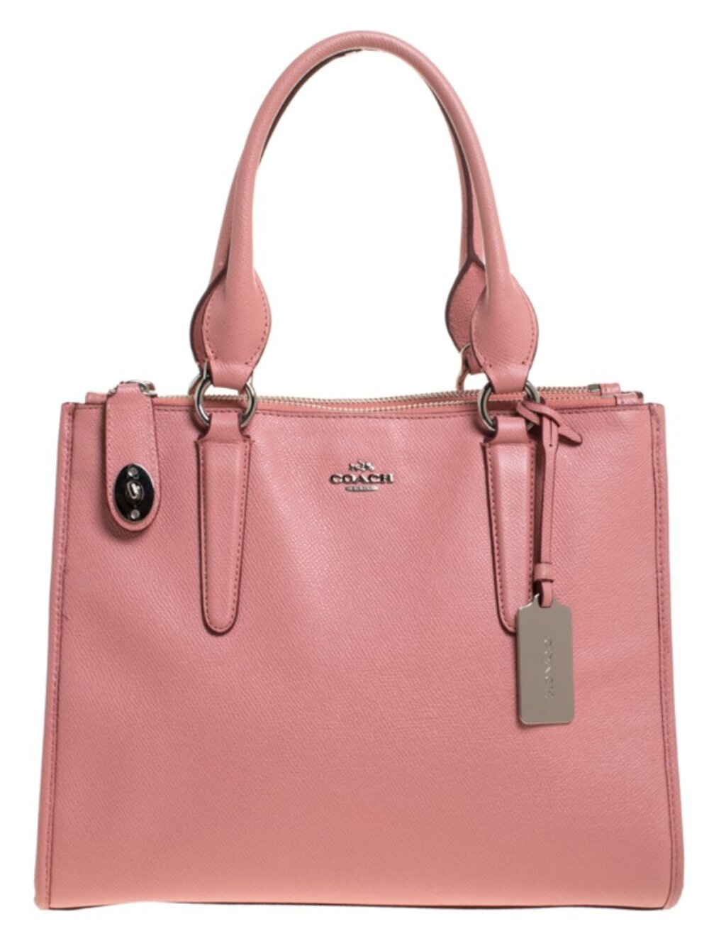 Like New Coach Crosby Carryall Pink Leather Shoulder Bag Purse